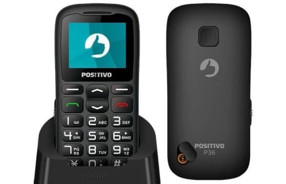 Celular Positivo P36 3G com Base e Conexao para Antena Rural