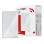 Interruptor Smarteck 4X2" 3 Módulos Touch Branco  Compatível Com Alexa, Google E Siri