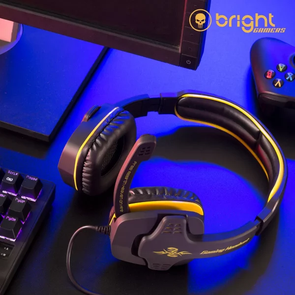 Bright Headset Fone Gamer USB 7.1 áudio surround com haste regulável - Image 2