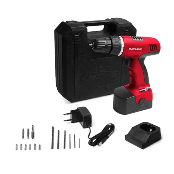 Parafusadeira Furadeira 12v, Maleta com Ferramentas e Acessórios Multilaser - Image 3