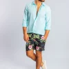 CAMISA MASCULINA SERGIO K LINHO CASUAL - TURQUESA - Image 2