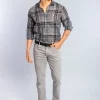 Camisa Xadrez Denim Charcoal Sergio K - Cinza Chumbo - Image 2