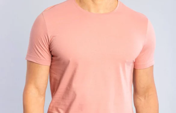 Camiseta Básica Gola Careca Sergio K - Rosa Claro