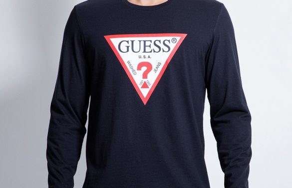 T-SHIRT SILK CRAQUELADO GUESS PRETA
