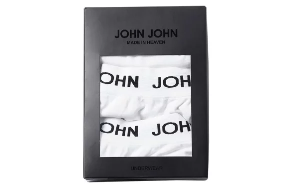 KIT DE CUECA BOXER JOHN JOHN POL 3 PEÇAS - BRANCO