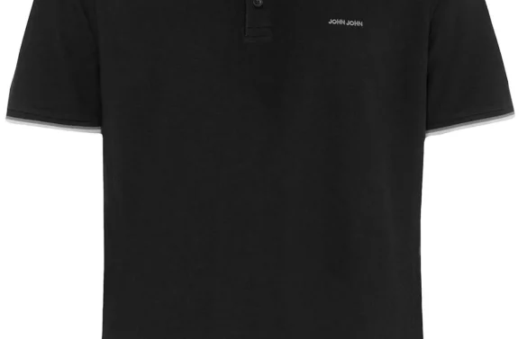 POLO 2 LINES JOHN JOHN - PRETO
