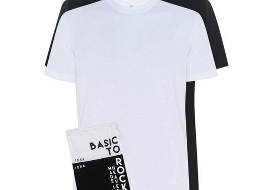 Kit 2pçs Camiseta John John Basic Key Branca/Preta