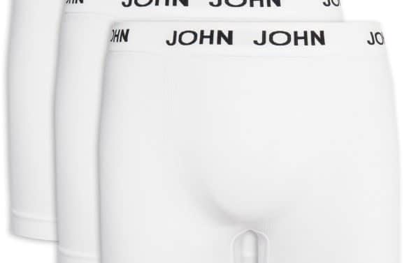 KIT DE CUECA BOXER JOHN JOHN POL 3 PEÇAS - BRANCO