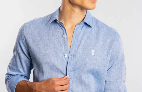 CAMISA LINHO CASUAL SERGIO K - AZUL