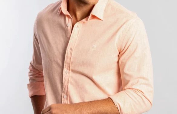 CAMISA LINHO CASUAL SERGIO K - LARANJA