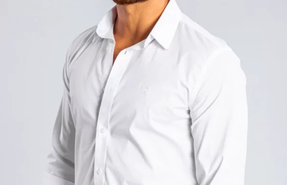 CAMISA ELASTANO LISA SERGIO K - BRANCO