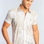 CAMISA FLORAL CAQUI SERGIO K - BRANCO