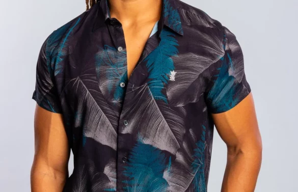 CAMISA VISCOSE NIGHT FOREST SERGIO K - PRETO