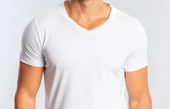 CAMISETA BÁSICA GOLA V SERGIO K - BRANCO