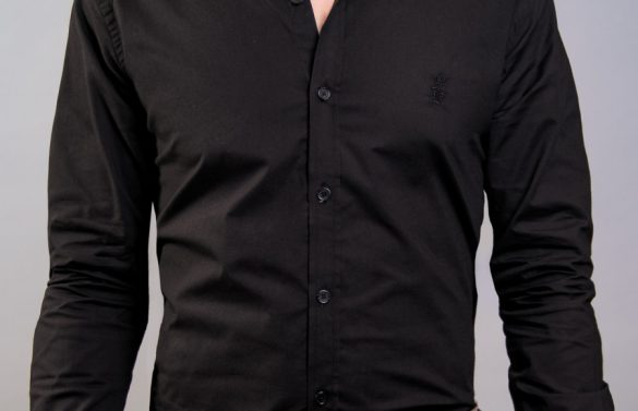 CAMISA ELASTANO LISA SERGIO K - PRETO