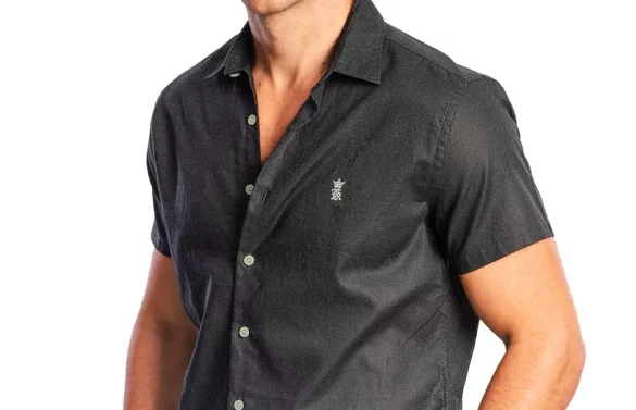 CAMISA LINHO LAUNDRY SERGIO K - PRETO